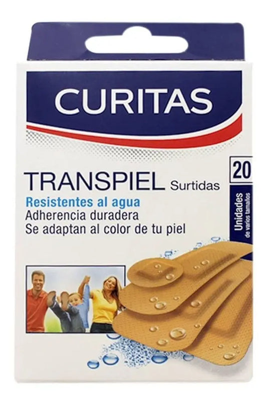 Curitas Transpiel 20 Unidades Surtido Resistente Agua