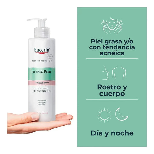 Eucerin Dermopure Gel Limpiador Facial Concentrado Piel Gras