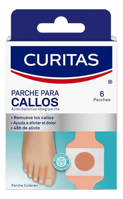 Caja De Parches Para Callos Curitas El Gallo Con 6 Unidades