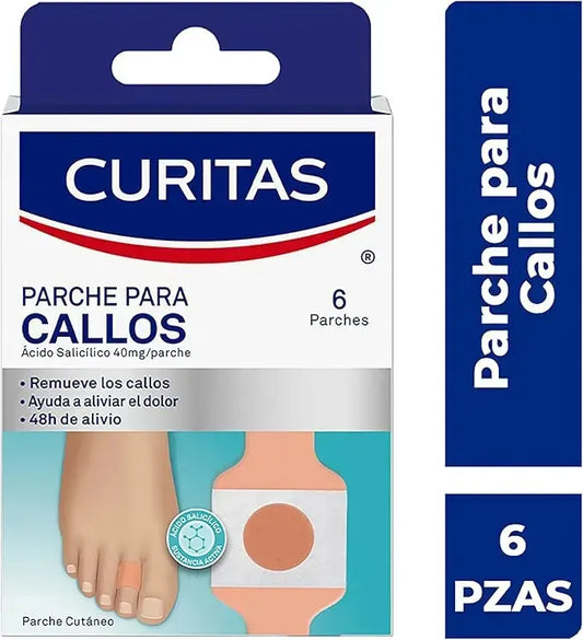 Caja De Parches Para Callos Curitas El Gallo Con 6 Unidades