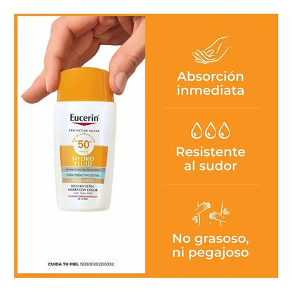 Eucerin Sun Face Hydro-fluid Fps 50 + Tono Medio 50ml