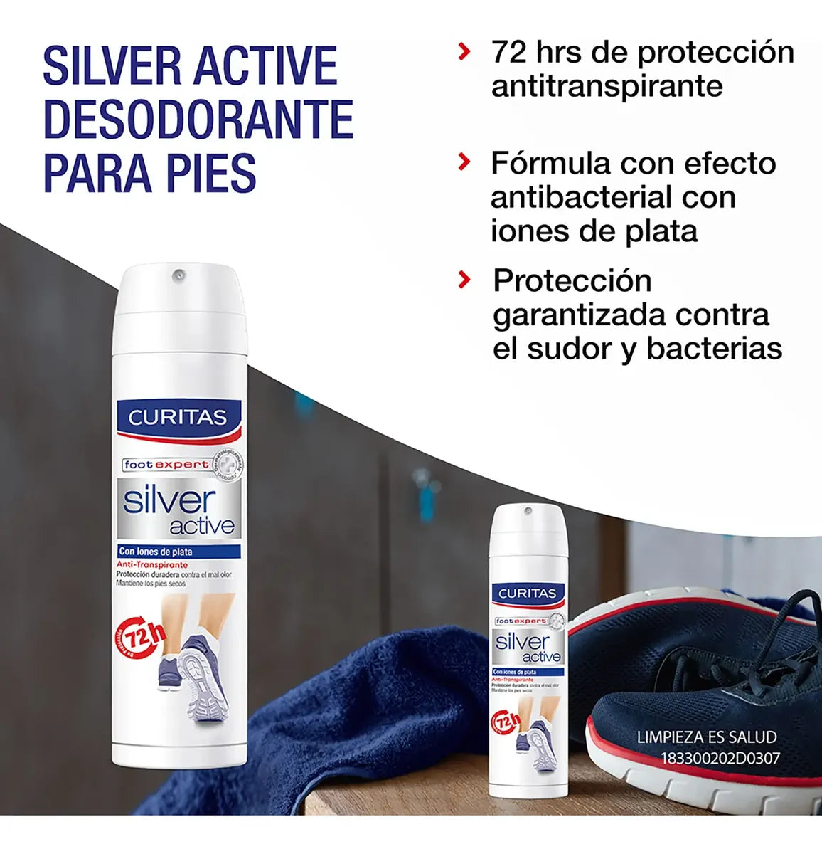 Pack De 2 Desodorantes Curitas Silver Active