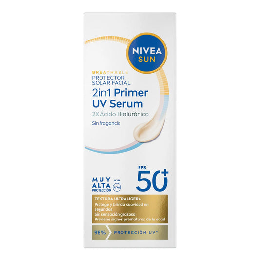 Nivea Protector Solar Facial 2 En 1 Primer Daily Uv Serum 30