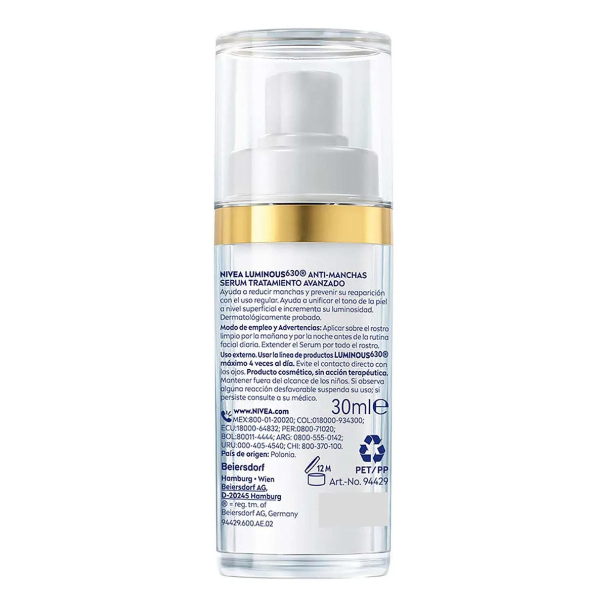 Rutina Nivea Facial Luminous Serum +fluido +contorno De Ojos