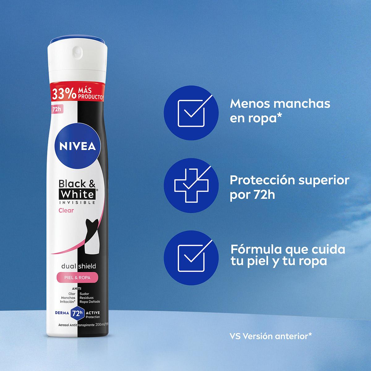Nivea Desodorante Black & White Clear Spray 200ml