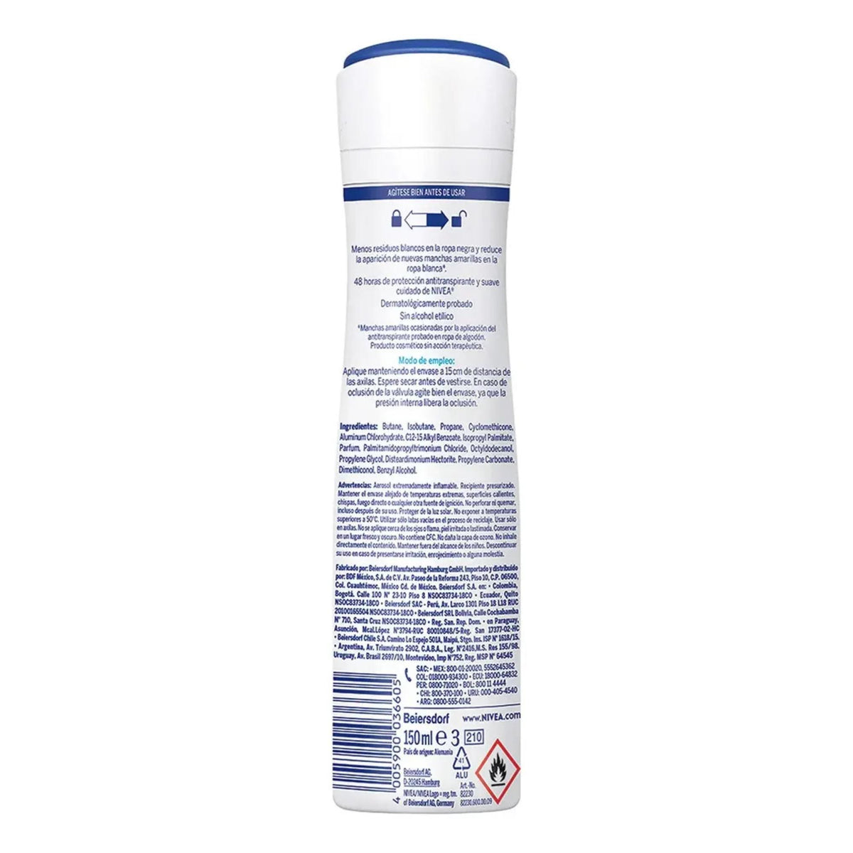 Nivea Black White Invisible Antimanchas 150 ml