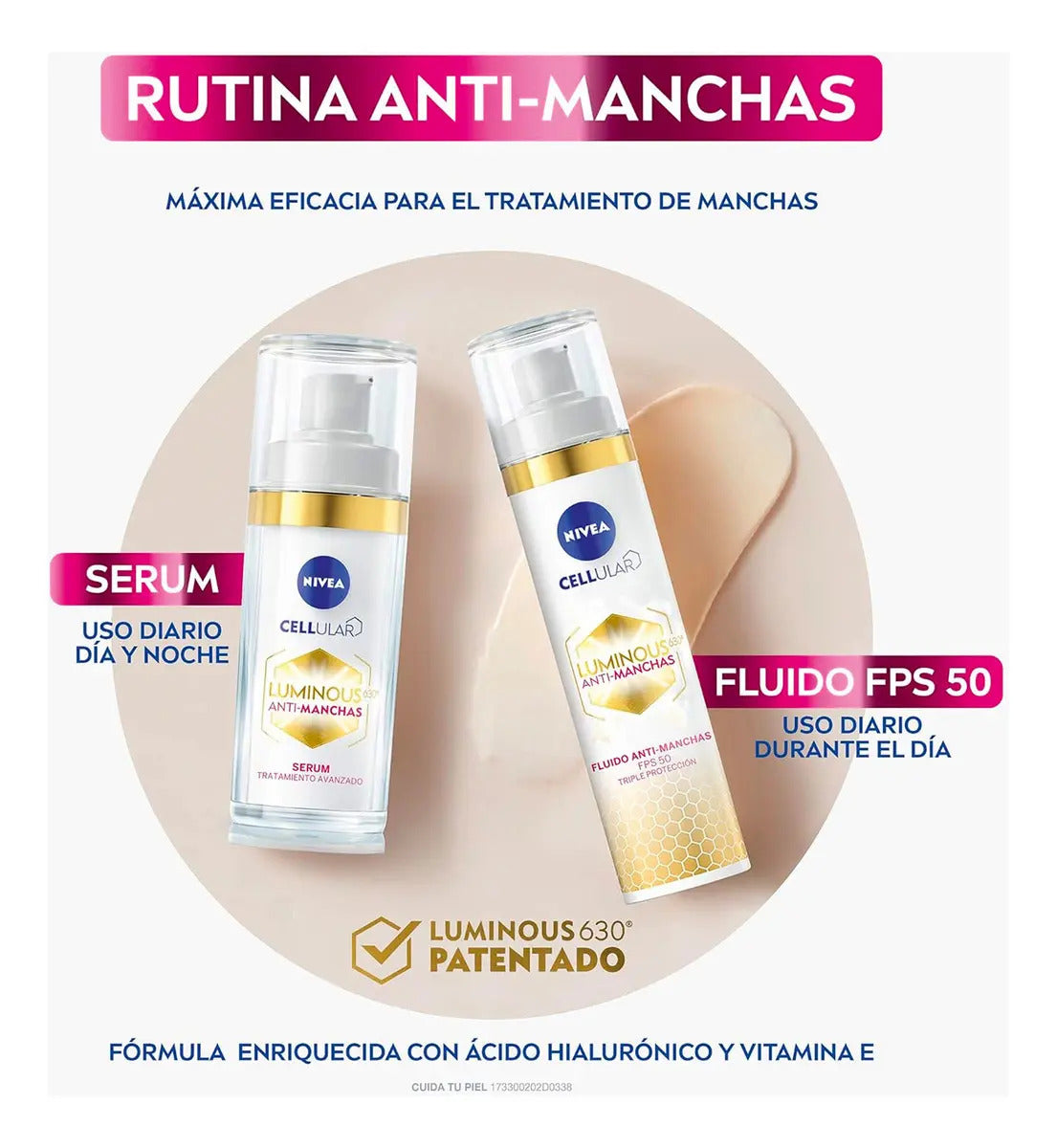 Pack 2 Nivea Luminous Fluido Facial Antimanchas