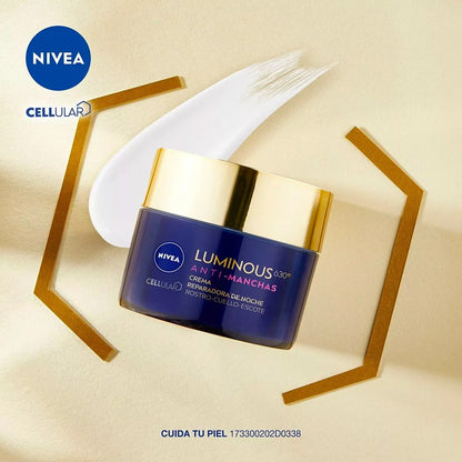 Pack X2 Antimanchas Crema De Noche Reparadora Nivea Luminous