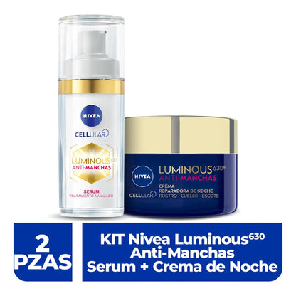Kit - Nivea Luminous 630 Antimanchas Serum + Crema De Noche