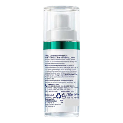 2 Pack Nivea Luminous Serum Anti Imperfecciones + Fluido Día