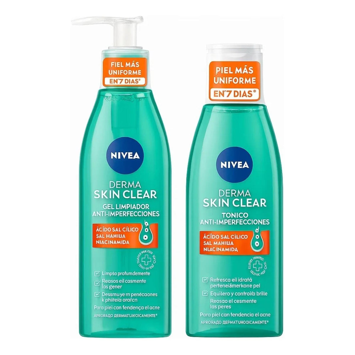 Nivea Rutina Derma Skin Gel Limpiador150ml+tónico 200ml