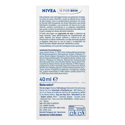 Nivea Protector Solar Facial Fluido Color Claro 40ml