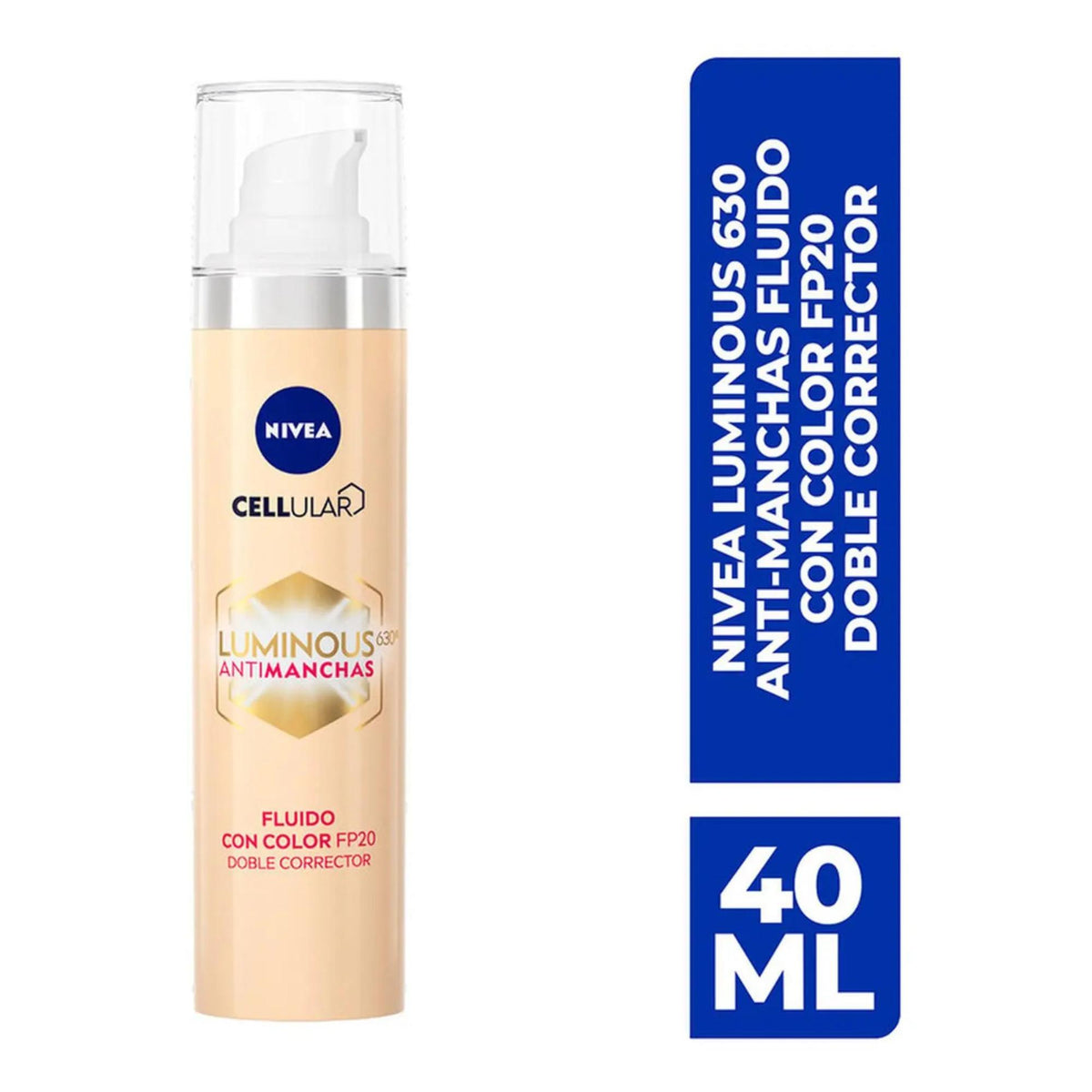 Fluido Con Color Nivea Cellular Luminous630 Antimanchas 40ml