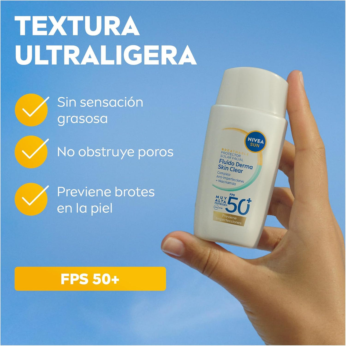 NIVEA SUN Derma Skin Clear Fluido FPS 50+ 40 ml