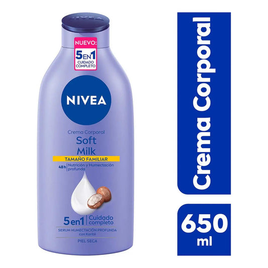 Nivea Crema Corporal Humectante Protect&m Soft Milk (650 Ml)