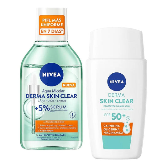 Nivea Rutina Derma:agua Micelar 400ml + Fluido Diario 40ml