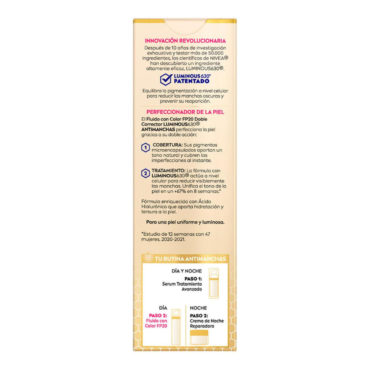 Fluido Con Color Nivea Cellular Luminous630 Antimanchas 40ml