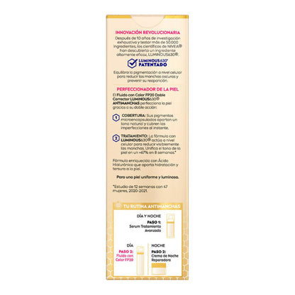 Fluido Con Color Nivea Cellular Luminous630 Antimanchas 40ml