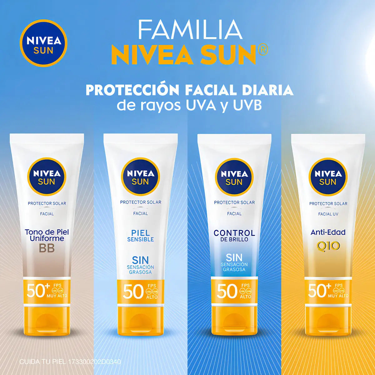 Pack 2 Nivea Sun Control Brillo Mate FPS 50