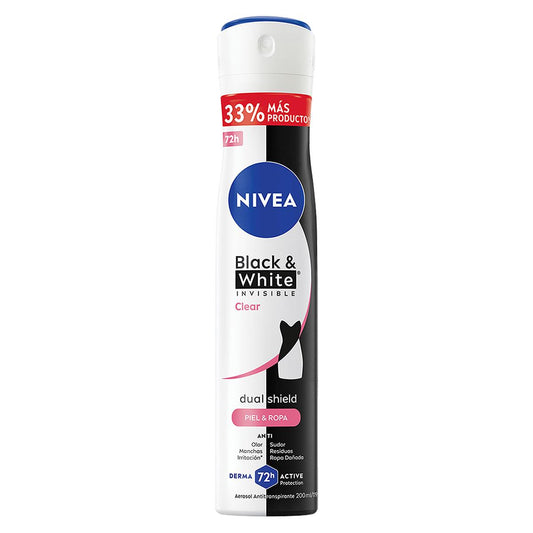 Nivea Desodorante Black & White Clear Spray 200ml