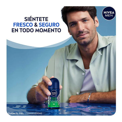 Desodorante Antibacterial Nivea Men Fresh Electric Rollon 50ml