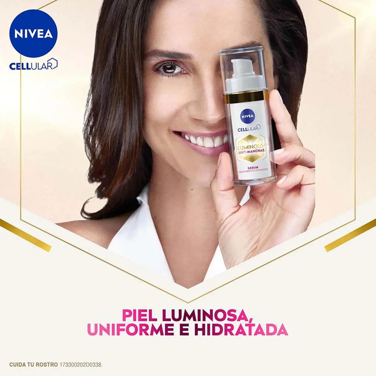 Rutina Nivea Facial Luminous Serum +fluido +contorno De Ojos