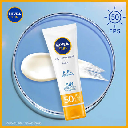 Protector Solar Facial Nivea Sun Piel Sensible Fps 50 50 Ml