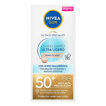 Nivea Protector Solar Facial Fluido Color Claro 40ml