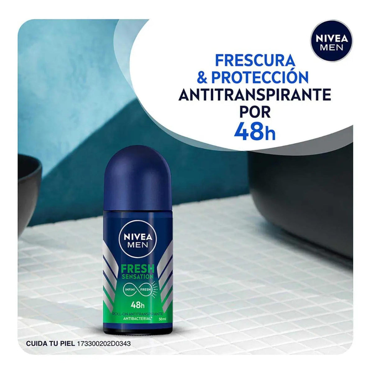 Desodorante Antibacterial Nivea Men Fresh Electric Rollon 50ml