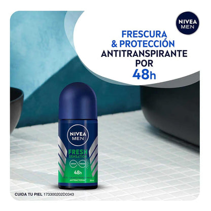 Desodorante Antibacterial Nivea Men Fresh Electric Rollon 50ml