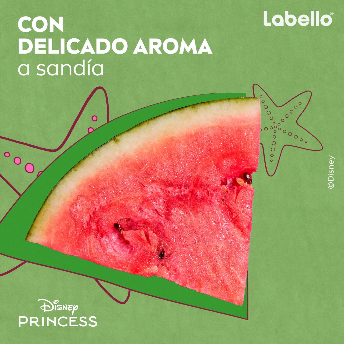 Labello Sandia Shine Ariel Edicion Limitada Princesas Disney 4,8GR